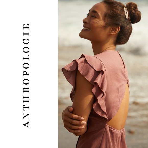 Anthropologie Charlie Holiday Ruffled Cover-Up Midi Dress - Picture 9 of 9